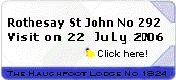 Vist to Lodge Rothesay St John No 292
